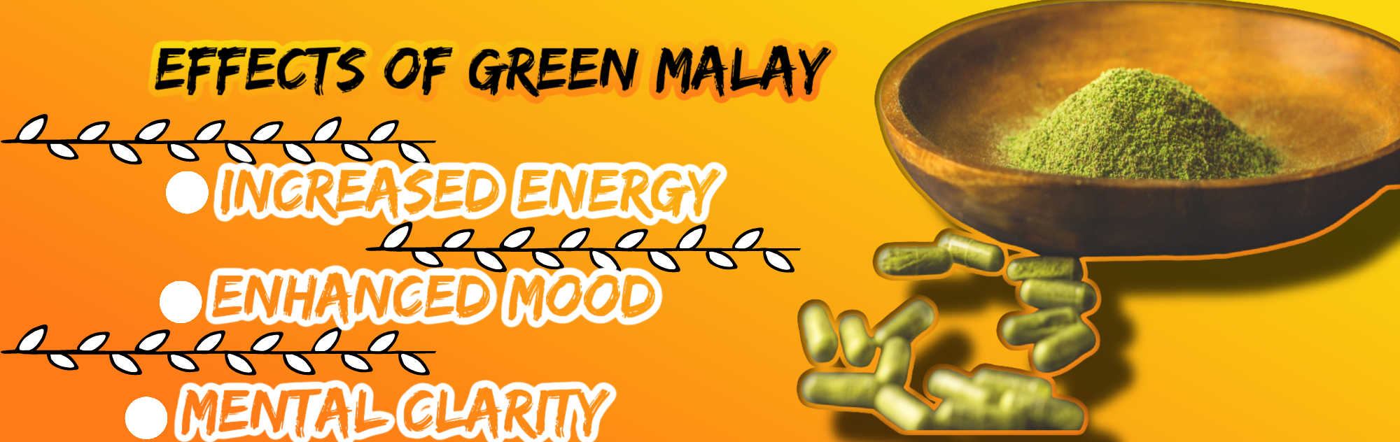 image of green malay kratom effects