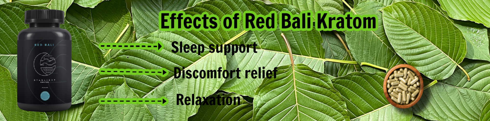 image of red bali kratom effects